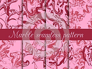 Marble seamless pattern. Hand drawn watercolor marbling. Ink marbling texture.
