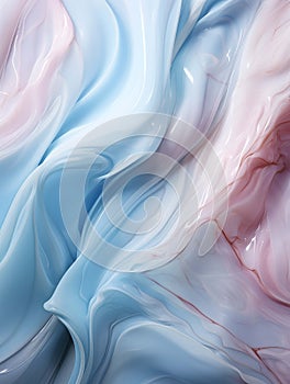 Marble. Spectacular realistic texture of light blue and pink marble. Stone with 3D effect. Generated by a neural network.