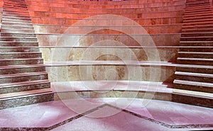 Marble staircase background in building