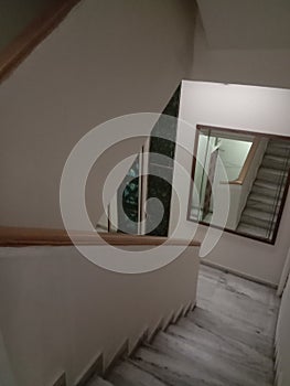 Marble Stairs & Mirror in House in Maharashtra, India