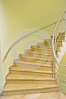 Marble stairs and railings
