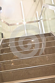 Marble stairs and railings