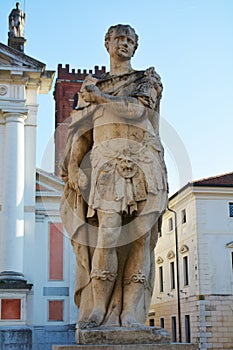 Marble statue in Castelfranco Veneto, Treviso