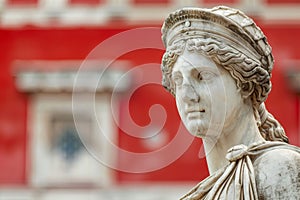 Marble statue of a classical figure