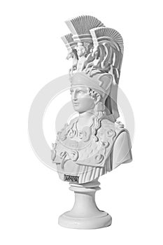 Marble statue of a man on a white background