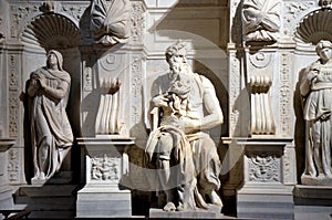 Marble statue of Moses by Michelangelo