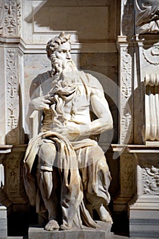 Marble statue of Moses by Michelangelo