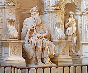 Marble statue of Moses photo