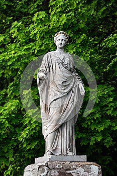 Marble statue of roman Ceres or greek Demeter in