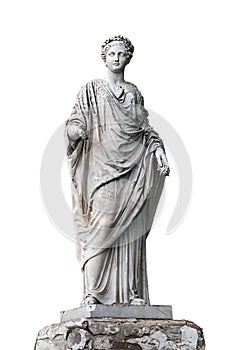 Marble statue of roman Ceres or greek Demeter