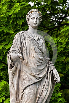 Marble statue of roman Ceres or greek Demeter in