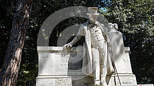 Marble statue of the Roman poet Giuseppe Gioachino Belli photo