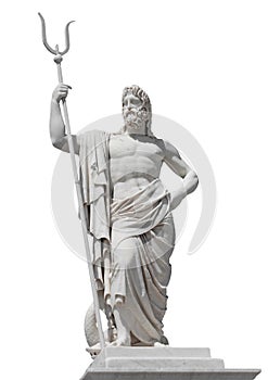 Marble statue of the sea god Neptune photo