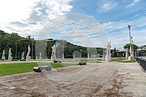 Marble statues at Foro Italico, Rome