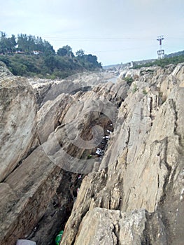 marble stone rock bhedaghat in india