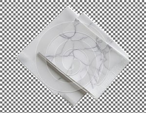 Marble Surface with Checkered Background