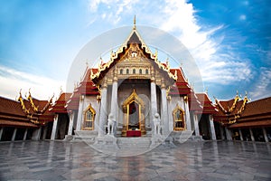 The Marble Temple with blue sky