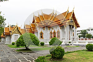 Marble Temple, Wat Benchamabophit, Bangkok, Thailand.