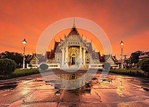 The Marble Temple, Wat Benchamabopitr Dusitvanaram Bangkok, Thai