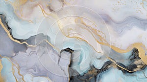 Marble texture artwork with shades of blue, beige, and white