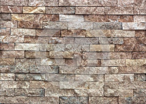 Marble texture decorative brick, wall tiles made of natural stone. Building materials.
