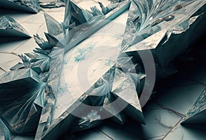 Marble Texture. Generative Ai Art. Dark marble crystalls photo