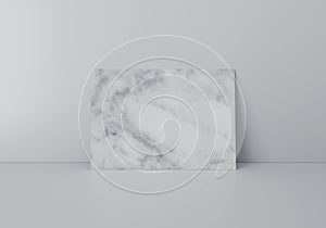 Marble texture vertical rectangle A4 paper, 3D rendering