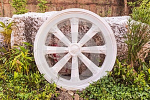 Marble Thammachak (Wheel of Dhamma) , symbol of Buddhism