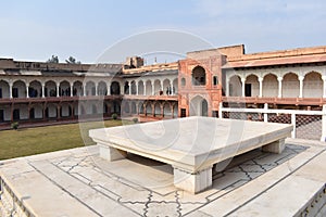 Marble throne of Shah Jahan, Agra Fort, Uttar Pradesh