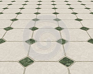 Marble tiled floor tiles