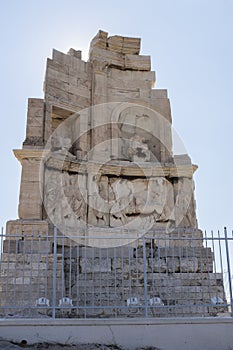 Philopappos` monument on the hill of the muses photo