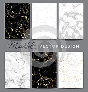 Marble vector design backgrounds collection