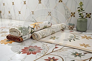 Marble wall and floor for kitchen and bath tile print