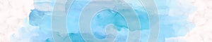 Marble Web Banner Watercolor Paint blue