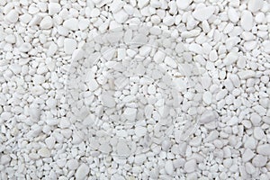 Marble white pebbles. Background texture