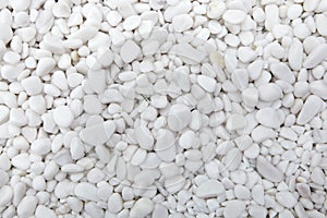 Marble white pebbles. Background texture