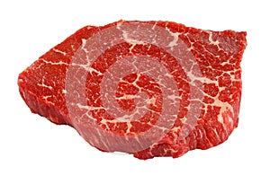 Marbled beef Steak isolated on white