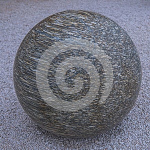 Marbled stone sphere out of granite