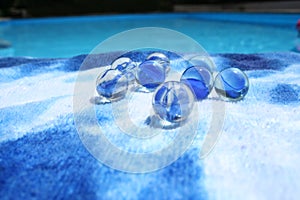 Marbles in the blue