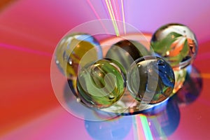 Marbles and CDs disco space