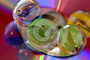 Marbles and CDs disco space