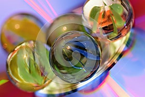 Marbles and CDs disco space