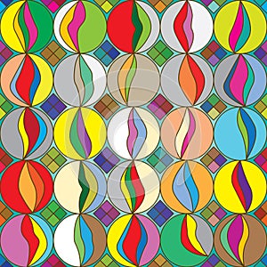 Marbles colorful seamless pattern