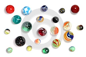 Marbles Isolated on white background