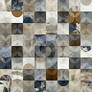 Marbles and stones mixed in a mosaic for digital use