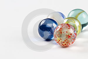 Marbles on white