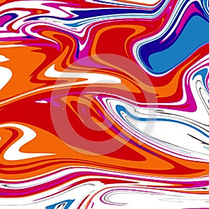 Marbling. Marble texture. Paint splash. fluid design. Abstract colored background. Raster illustration