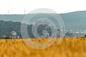 Marburg castle from far