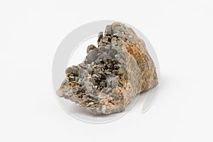 Marcasite ore isolated on white background.