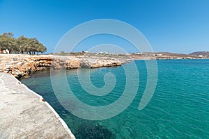 Marcello beach and Agios Fokas - Cyclades island - Aegean sea - Paroikia Parikia Paros - Greece